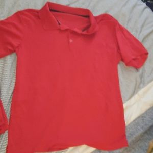Red collar shirt